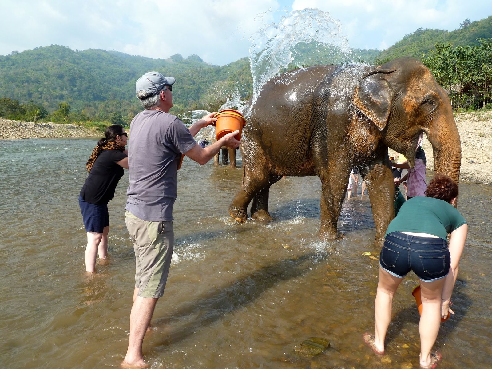 Tennis-Tourist-Elephant-Nature-Park-Bathing-Elephants-Chiang-Mai-Thailand-teri-church